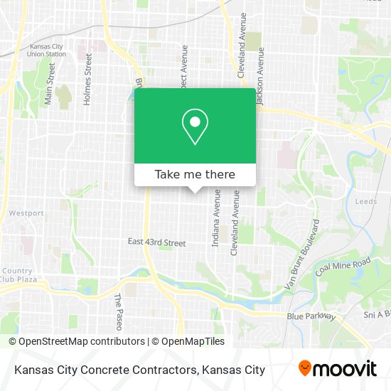 Mapa de Kansas City Concrete Contractors