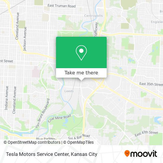 Mapa de Tesla Motors Service Center