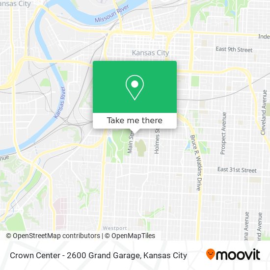 Crown Center - 2600 Grand Garage map