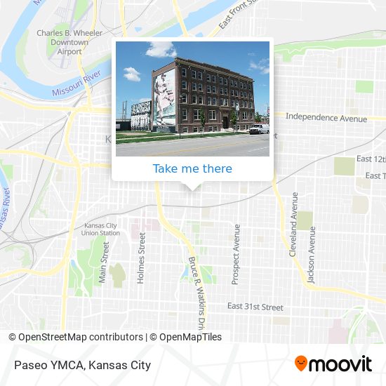 Paseo YMCA map