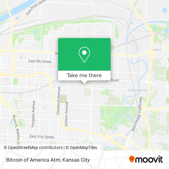 Bitcoin of America Atm map