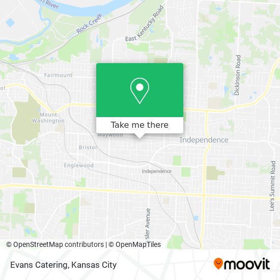 Evans Catering map