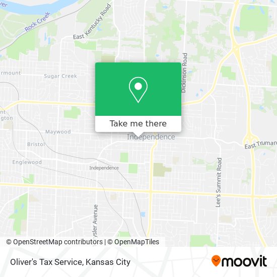 Oliver's Tax Service map