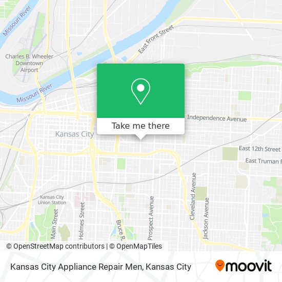 Mapa de Kansas City Appliance Repair Men