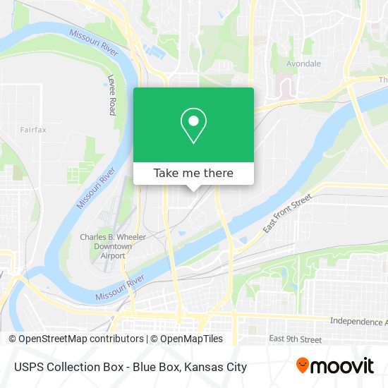 USPS Collection Box - Blue Box map