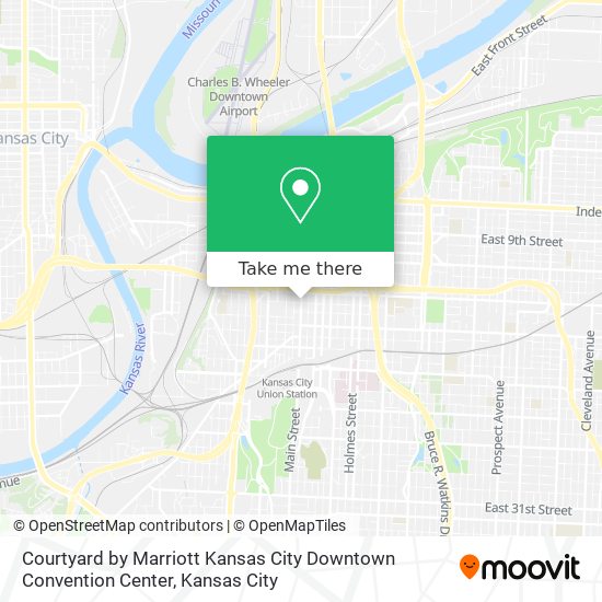 Mapa de Courtyard by Marriott Kansas City Downtown Convention Center