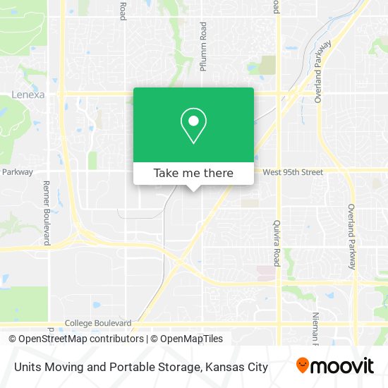 Units Moving and Portable Storage map