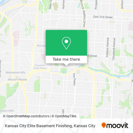 Mapa de Kansas City Elite Basement Finishing