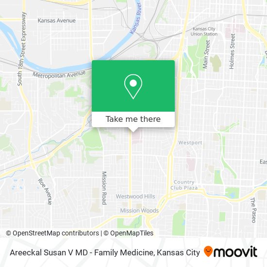 Mapa de Areeckal Susan V MD - Family Medicine