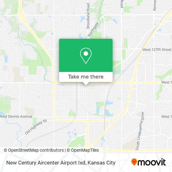Mapa de New Century Aircenter Airport Ixd