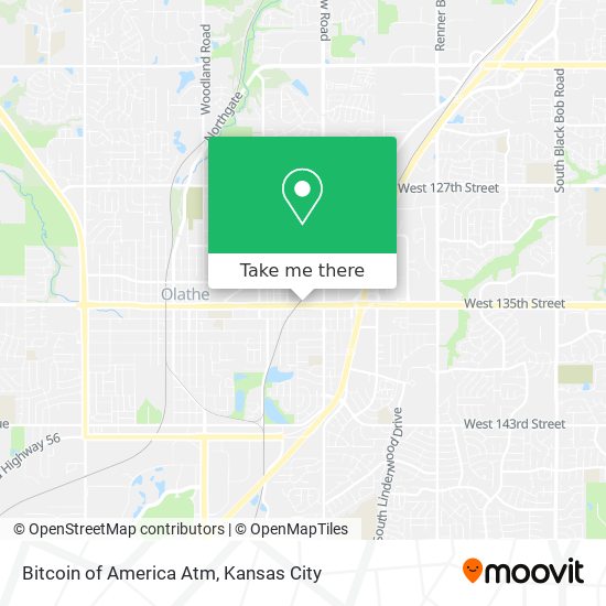 Mapa de Bitcoin of America Atm