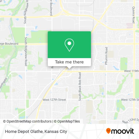 Mapa de Home Depot Olathe
