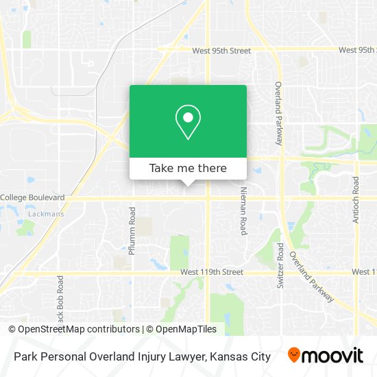 Park Personal Overland Injury Lawyer map