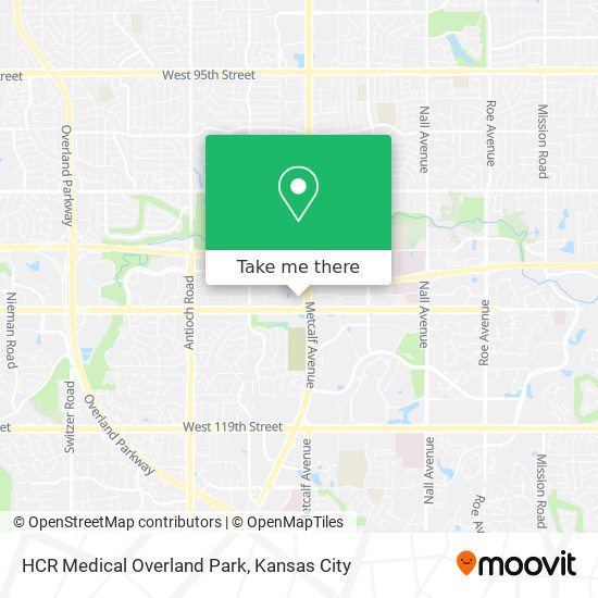 Mapa de HCR Medical Overland Park