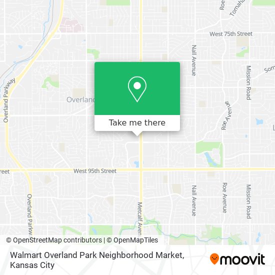 Mapa de Walmart Overland Park Neighborhood Market