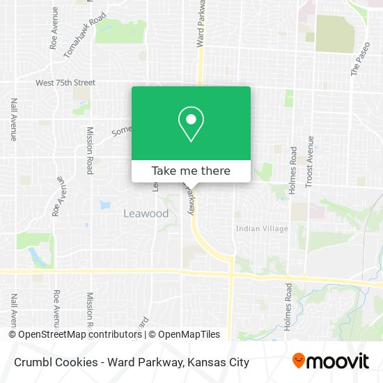 Crumbl Cookies - Ward Parkway map