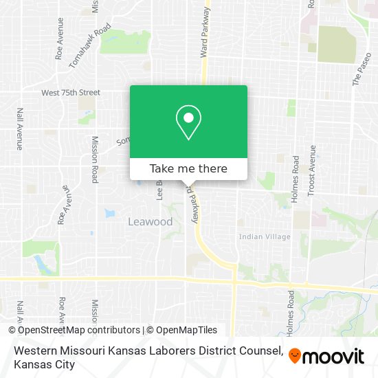 Mapa de Western Missouri Kansas Laborers District Counsel