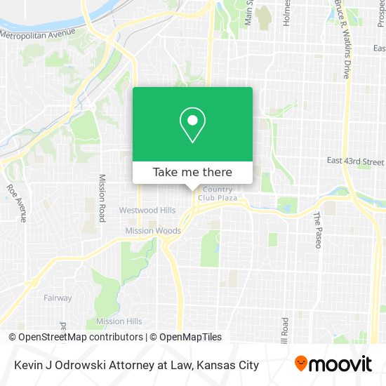 Kevin J Odrowski Attorney at Law map