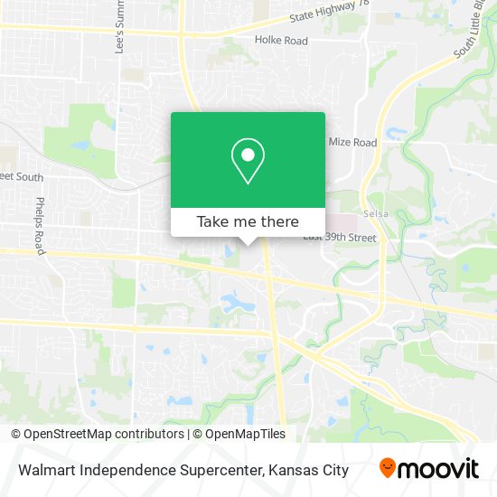 Walmart Independence Supercenter map