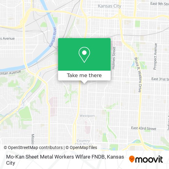 Mo-Kan Sheet Metal Workers Wlfare FNDB map