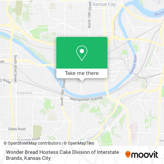 Wonder Bread Hostess Cake Division of Interstate Brands map