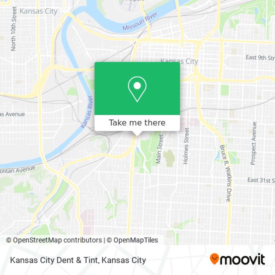 Mapa de Kansas City Dent & Tint