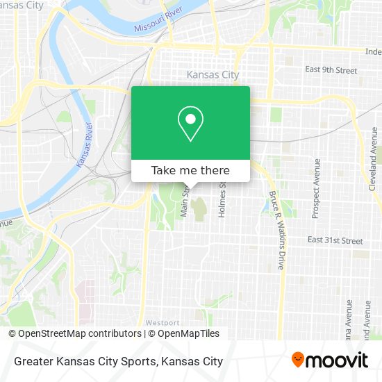 Mapa de Greater Kansas City Sports