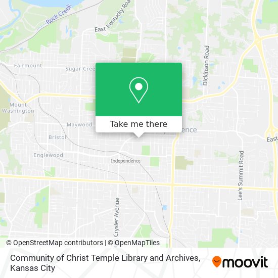 Community of Christ Temple Library and Archives map