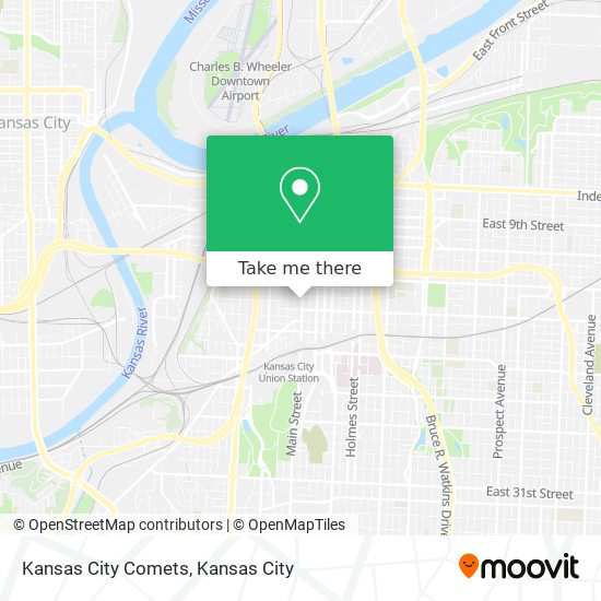 Kansas City Comets map