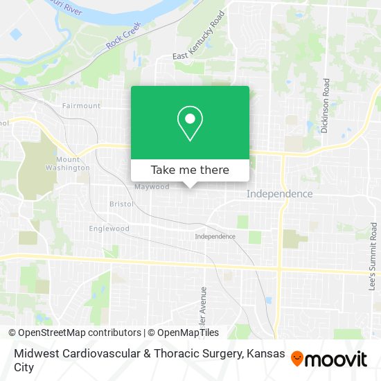 Midwest Cardiovascular & Thoracic Surgery map