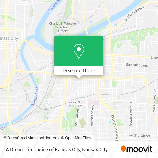 A Dream Limousine of Kansas City map