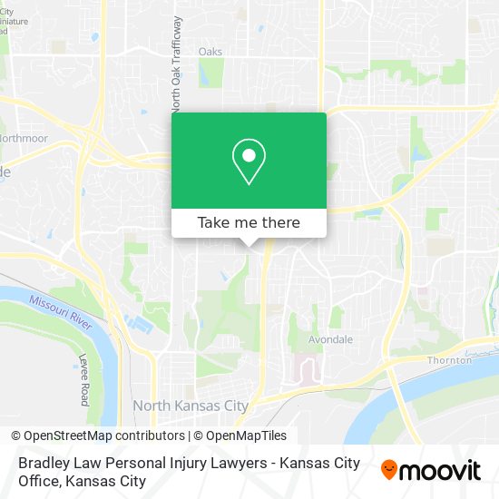 Bradley Law Personal Injury Lawyers - Kansas City Office map