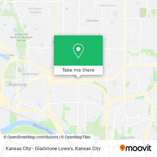 Mapa de Kansas City - Gladstone Lowe's