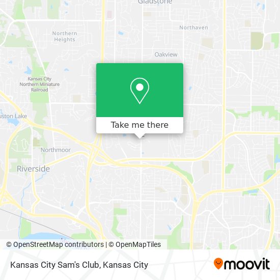 Kansas City Sam's Club map