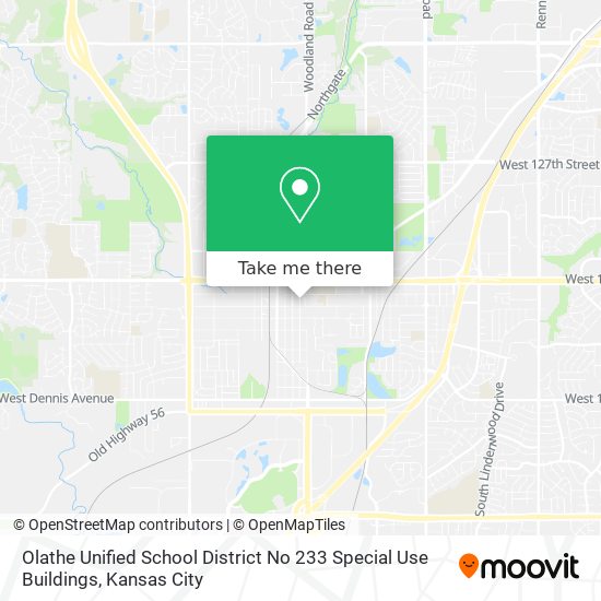 Olathe Unified School District No 233 Special Use Buildings map