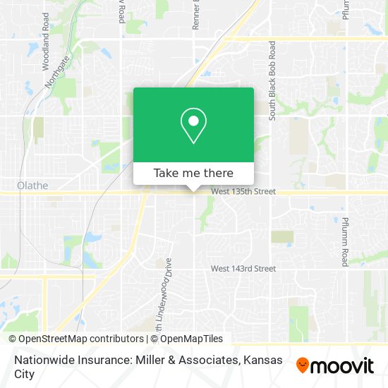 Mapa de Nationwide Insurance: Miller & Associates