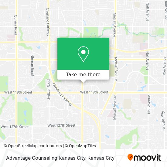 Advantage Counseling Kansas City map