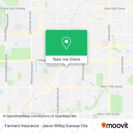 Farmers Insurance - Jason Willey map