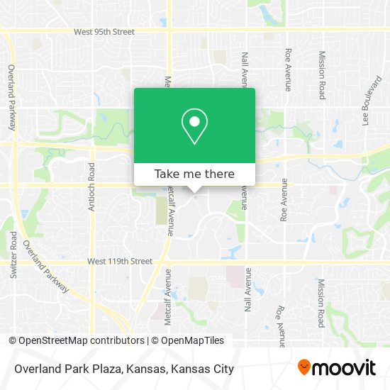 Mapa de Overland Park Plaza, Kansas