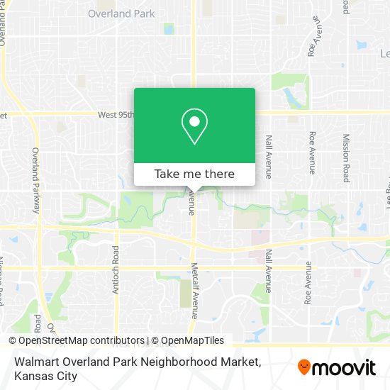 Mapa de Walmart Overland Park Neighborhood Market