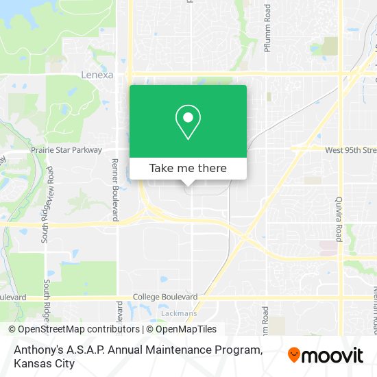 Anthony's A.S.A.P. Annual Maintenance Program map