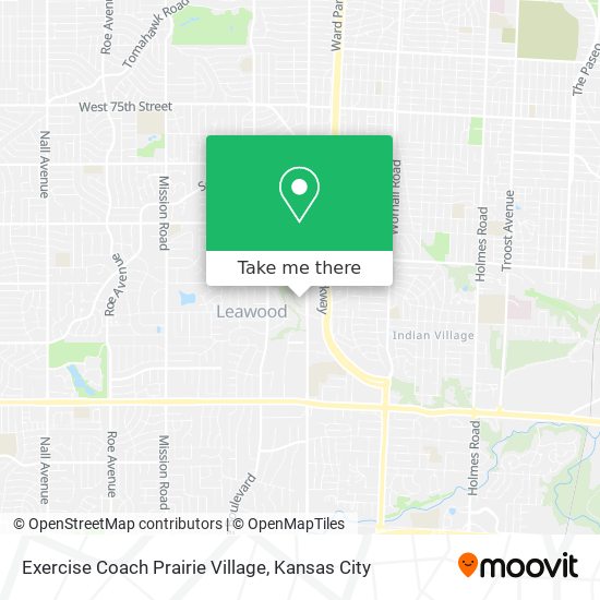 Mapa de Exercise Coach Prairie Village