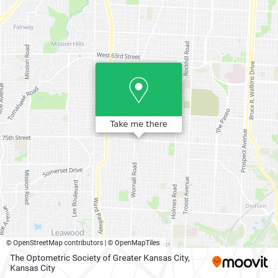 The Optometric Society of Greater Kansas City map