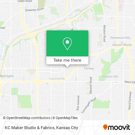 KC Maker Studio & Fabrics map