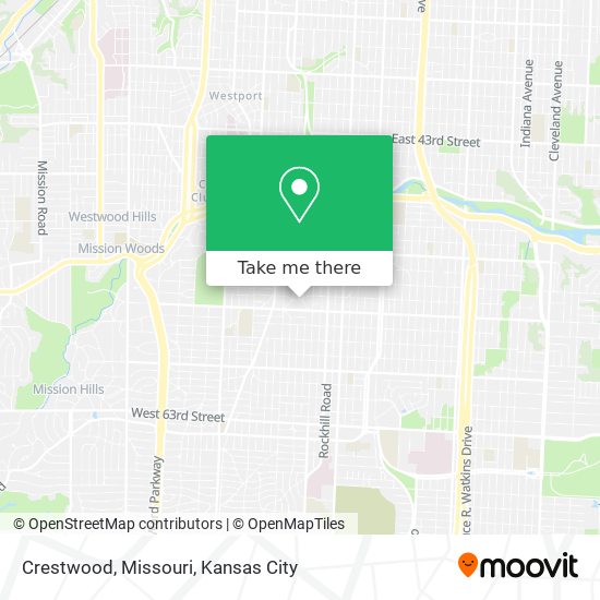 Mapa de Crestwood, Missouri