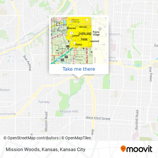 Mission Woods, Kansas map