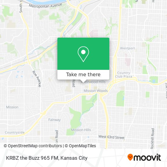 KRBZ the Buzz 965 FM map