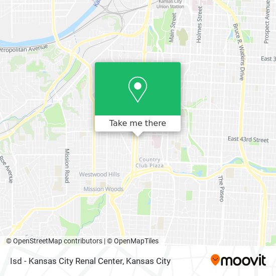 Mapa de Isd - Kansas City Renal Center