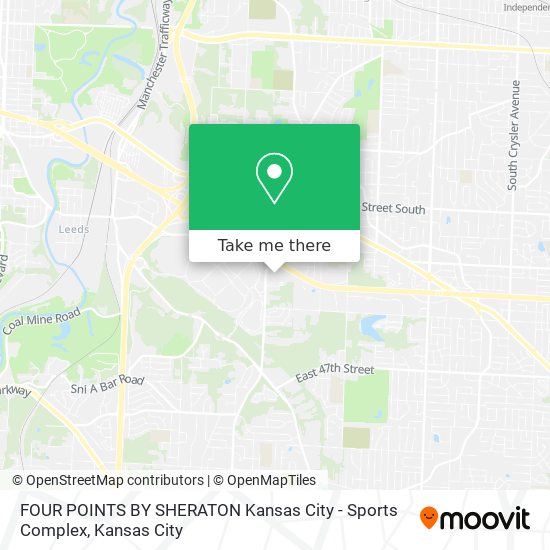 Mapa de FOUR POINTS BY SHERATON Kansas City - Sports Complex