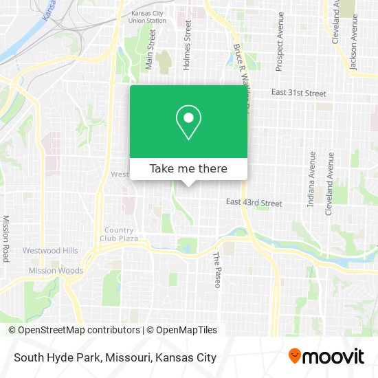 Mapa de South Hyde Park, Missouri